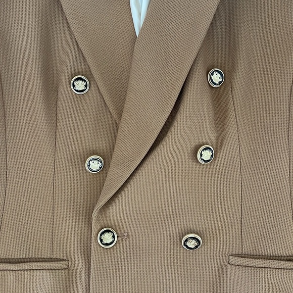 Zara double breasted blazer camel colored size L - Picture 2 of 6